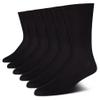 Calvin Klein Mens Dress Socks - 6 Pairs Soft Cotton Blend Crew Socks for Men - Classic Comfort Stay Up Cuff Mixed Pattern, Size 7-12, Black Textured view 1