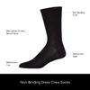 Calvin Klein Mens Dress Socks - 6 Pairs Soft Cotton Blend Crew Socks for Men - Classic Comfort Stay Up Cuff Mixed Pattern, Size 7-12, Black Textured view 3