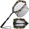 PLUSINNO Floating Fishing Net for Steelhead, Salmon, Fly, Kayak, Catfish, Bass, Trout Fishing, Rubber Coated Foldable Landing Net with Fixed or Telescoping Pole Handle, Fishing Gear and Gifts for Men view 1