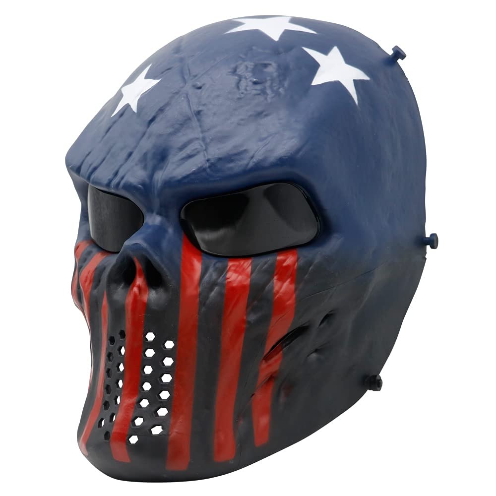 PuddingStation Full Face Airsoft Mask, for Masquerade Halloween Cosplay, Movie Props and Other Outdoor Activities