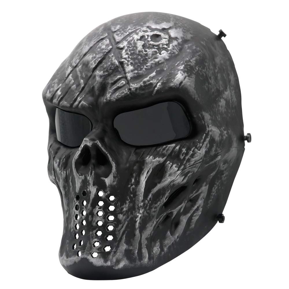 PuddingStation Full Face Airsoft Mask, for Masquerade Halloween Cosplay, Movie Props and Other Outdoor Activities