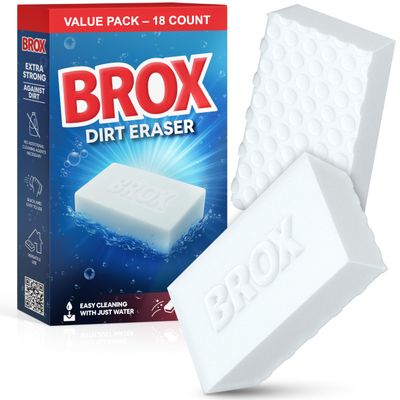 Magic Eraser Sponge - 18 Count Melamine Sponge - Long Lasting Multi Surface Cleaner - Bathroom, Shower, Wall Cleaner - Foam Cleaning Pads - Extra Durable Eraser Sponges