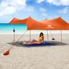 Red Suricata Family Beach Tent & Beach Canopy & 2 Beverage Holders Bundle - UPF50 UV Sun Shade Shelter (Large, Orange) view 2