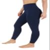 90 Degree By Reflex High Waist Power Flex Tummy Control Leggings - Dark Navy - Large view 3