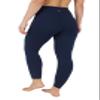 90 Degree By Reflex High Waist Power Flex Tummy Control Leggings - Dark Navy - Large view 4
