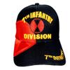 7th Infantry Division Ball Cap Black Acrylic Strapback One Size Army H1 view 1