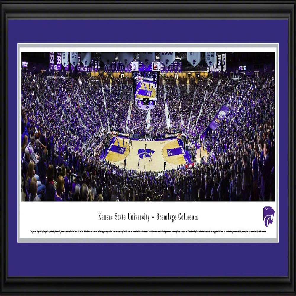 Kansas State Basketball - 44x18-inch Panoramic Deluxe Framed Picture with Mat