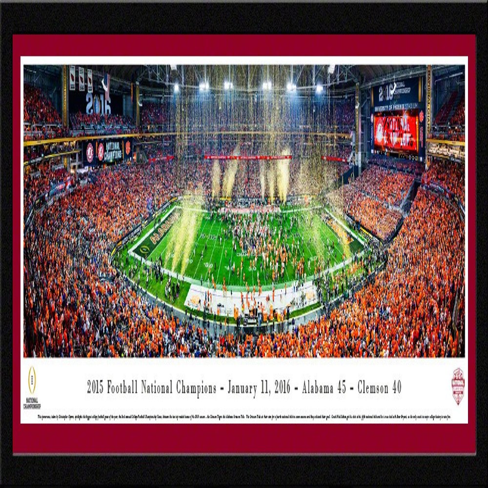 Alabama, 2015 College Football Champions - 42x15.5-inch Panoramic Select Framed Picture with Mat