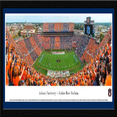 Blakeway Worldwide Panoramas, Auburn Football, Stripe the Stadium - 42x15.5-inch Panoramic Framed Art Print with Mat