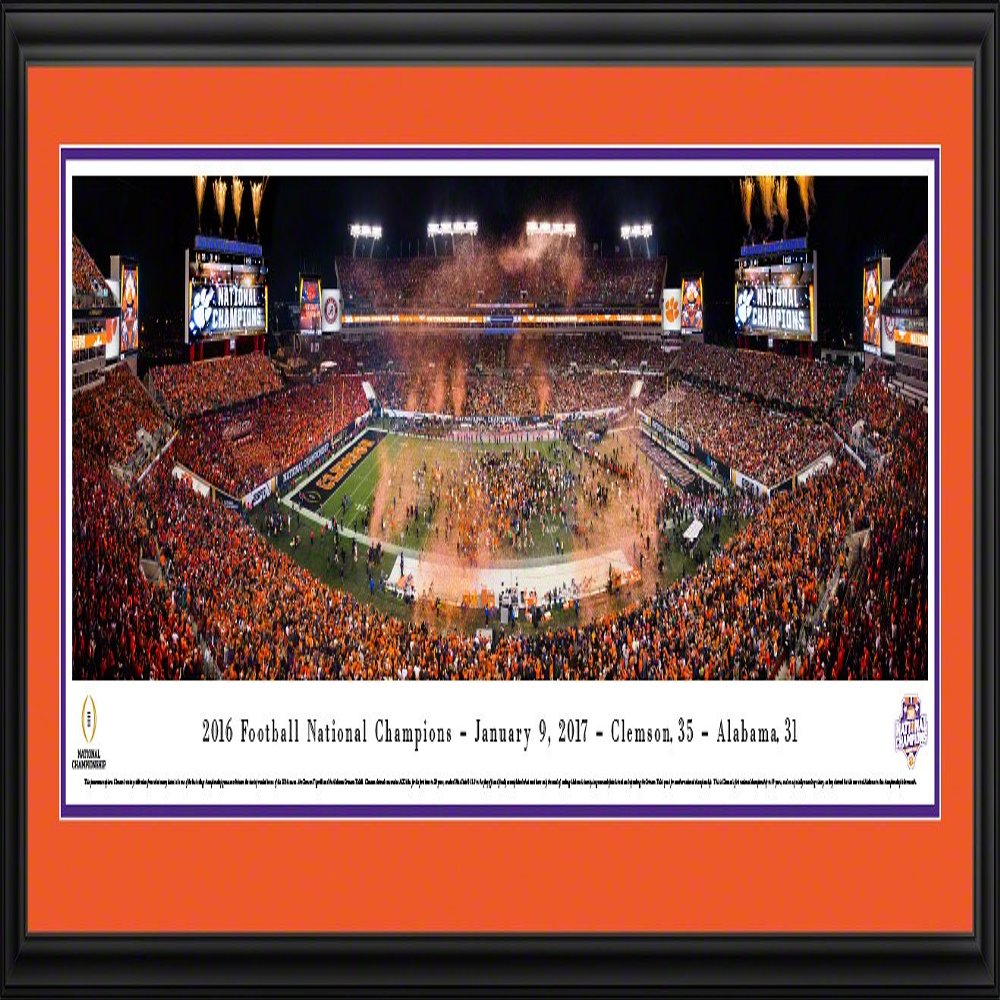 Clemson, 2016 College Football Champions - 44x18-inch Panoramic Deluxe Framed Picture with Mat