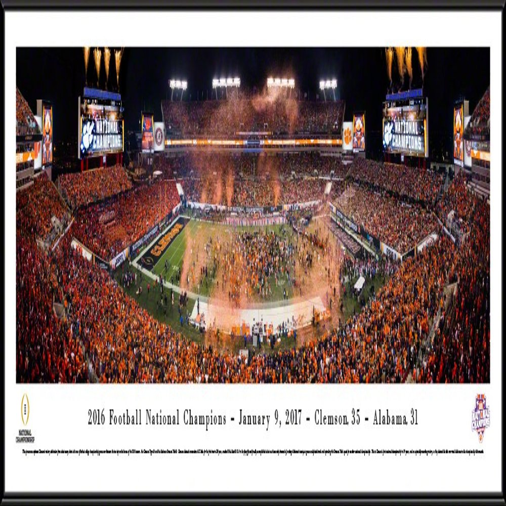 Clemson, 2016 College Football Champions - 40.25x13.75-inch Panoramic Framed Picture