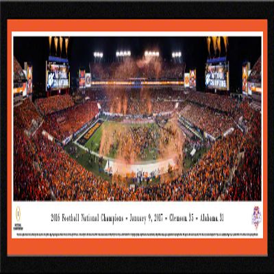 Clemson, 2016 College Football Champions - 42x15.5-inch Panoramic Select Framed Picture with Mat