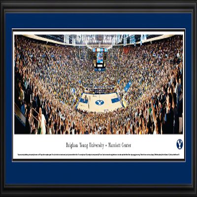 BYU Basketball - 44x18-inch Panoramic Deluxe Framed Picture with Mat
