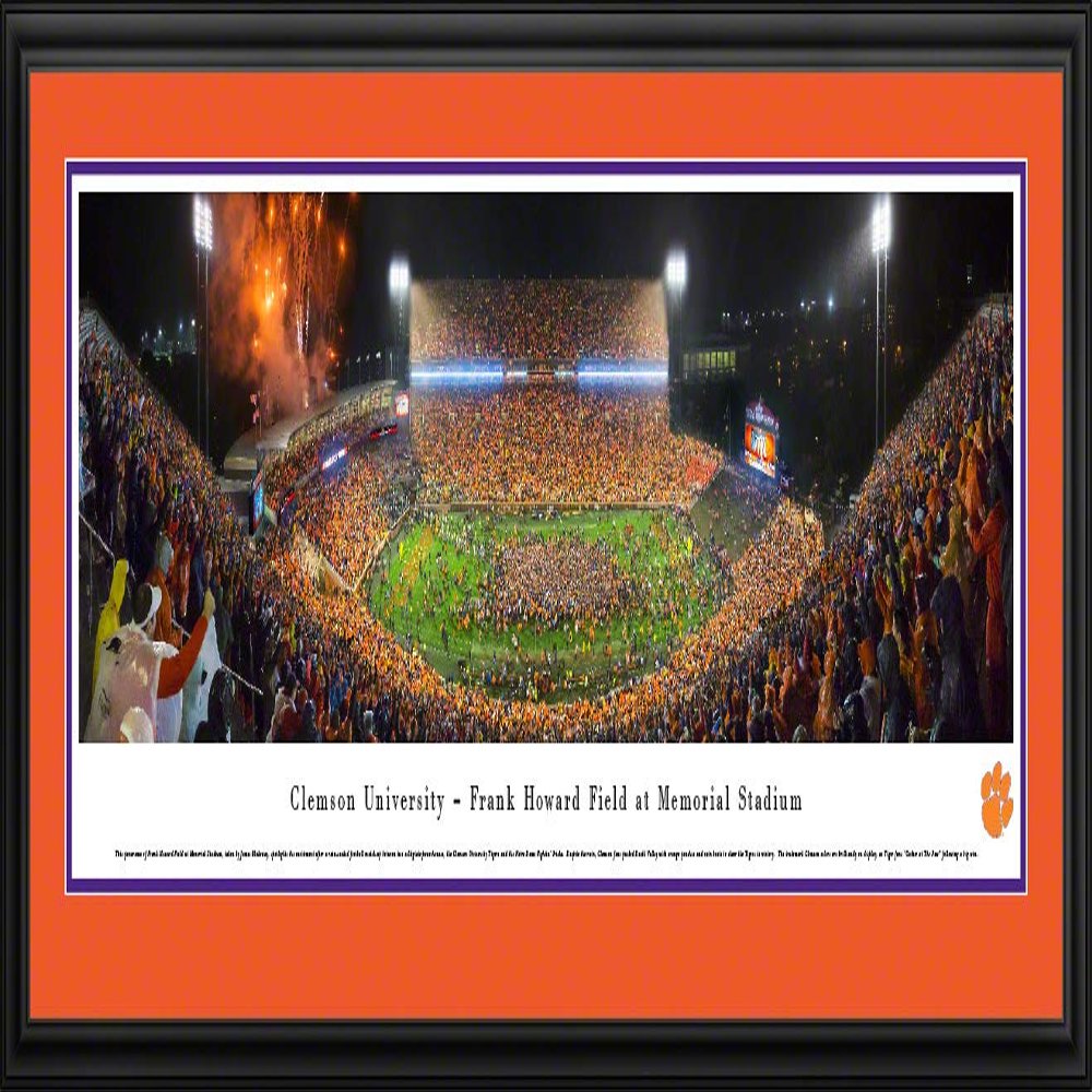 Clemson Football, Celebration - 44x18-inch Panoramic Deluxe Framed Picture with Mat