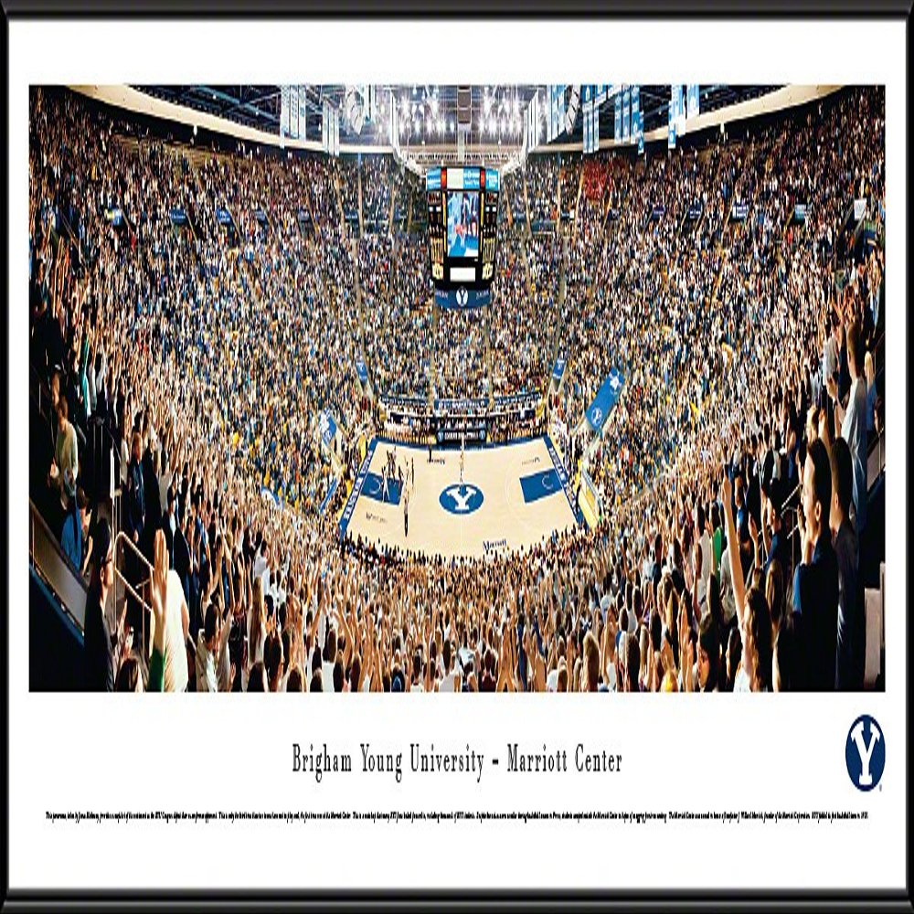 BYU Basketball - 40.25x13.75-inch Panoramic Framed Picture