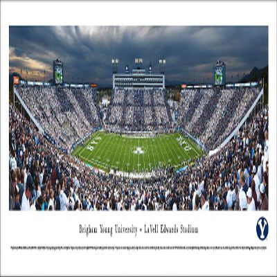 Blakeway Worldwide Panoramas, Inc. BYU Football, Stripe the Stadium - 40x13.5-inch Panoramic Poster