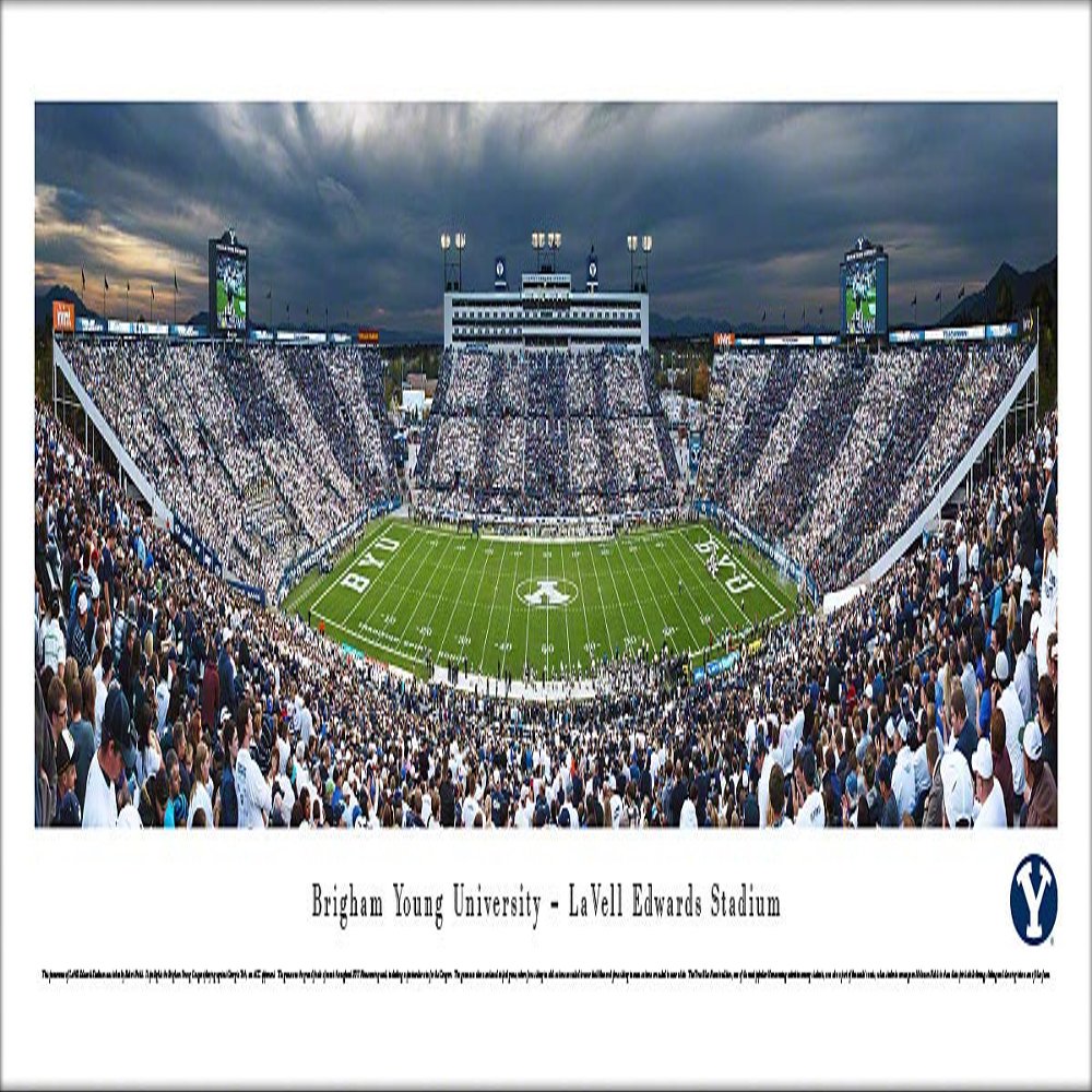Blakeway Worldwide Panoramas, Inc. BYU Football, Stripe the Stadium - 40x13.5-inch Panoramic Poster