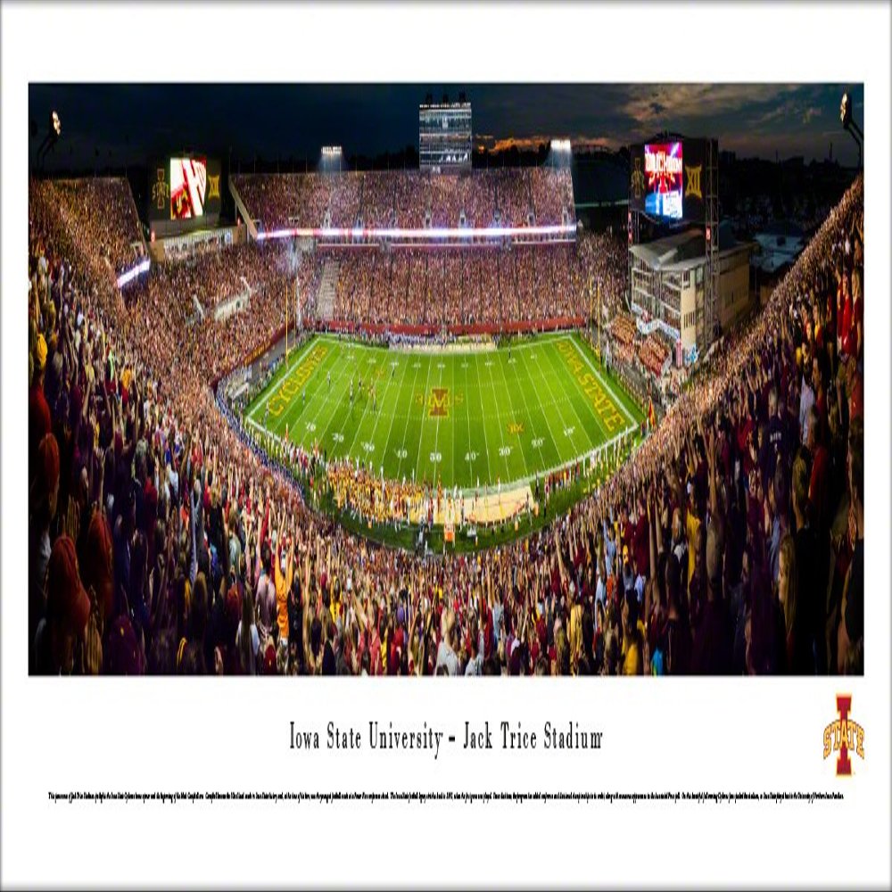 Blakeway Worldwide Panoramas, Inc. Iowa State Football, Night Game - 40x13.5-inch Panoramic Poster