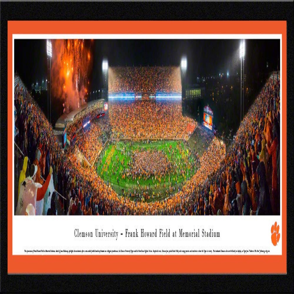 Clemson Football, Celebration - 42x15.5-inch Panoramic Select Framed Picture with Mat