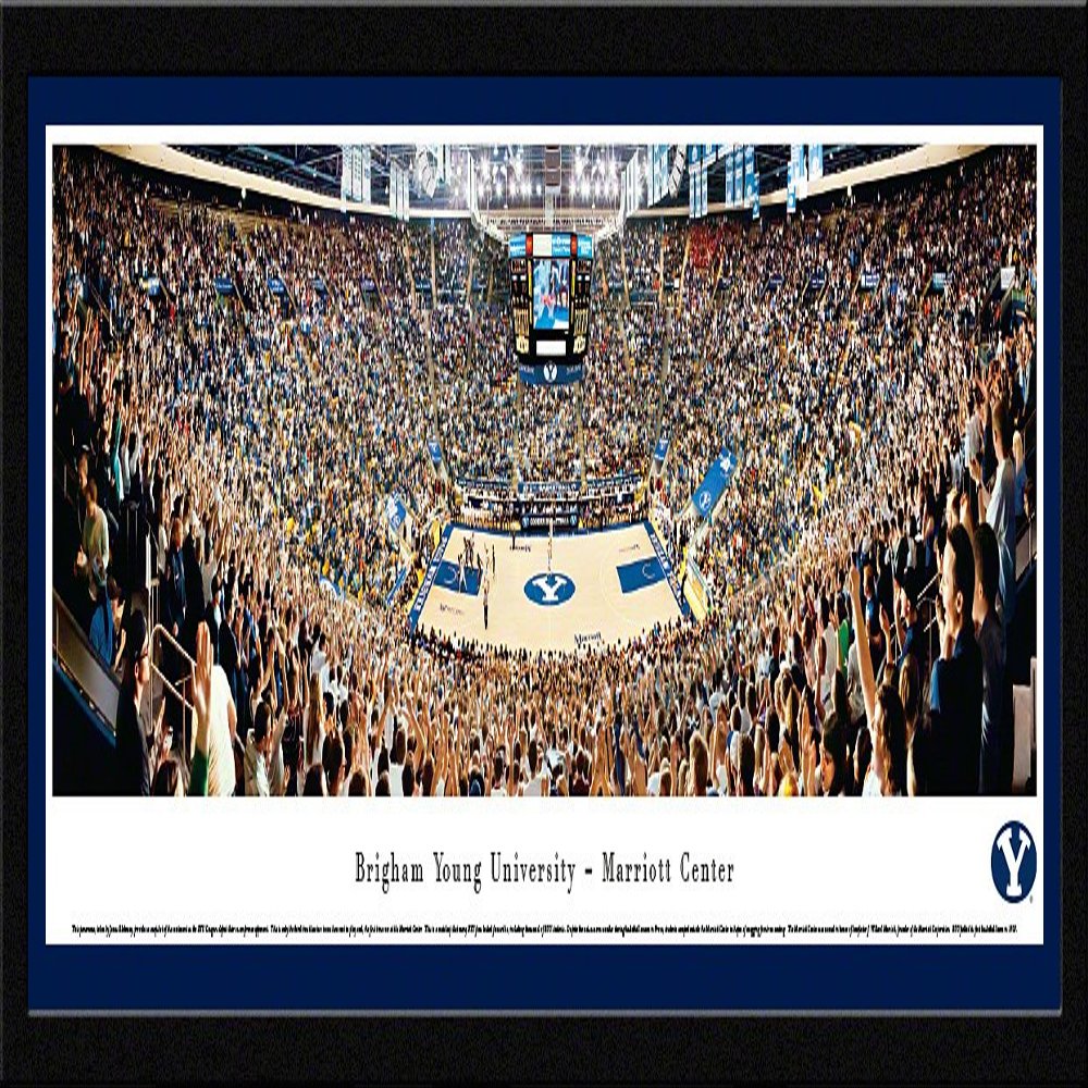 BYU Basketball - 42x15.5-inch Panoramic Select Framed Picture with Mat
