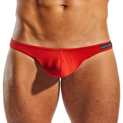 Cocksox Men's Enhancing Pouch Thong, CX05, Red, L