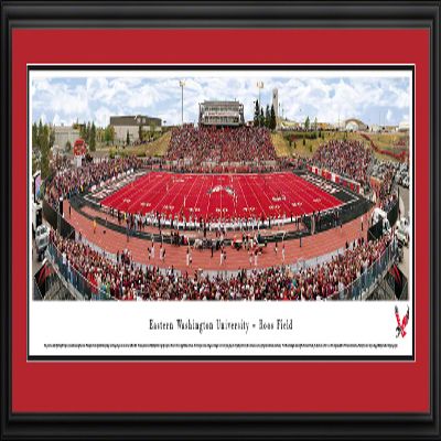 Eastern Washington Football - 44x18-inch Panoramic Deluxe Framed Picture with Mat