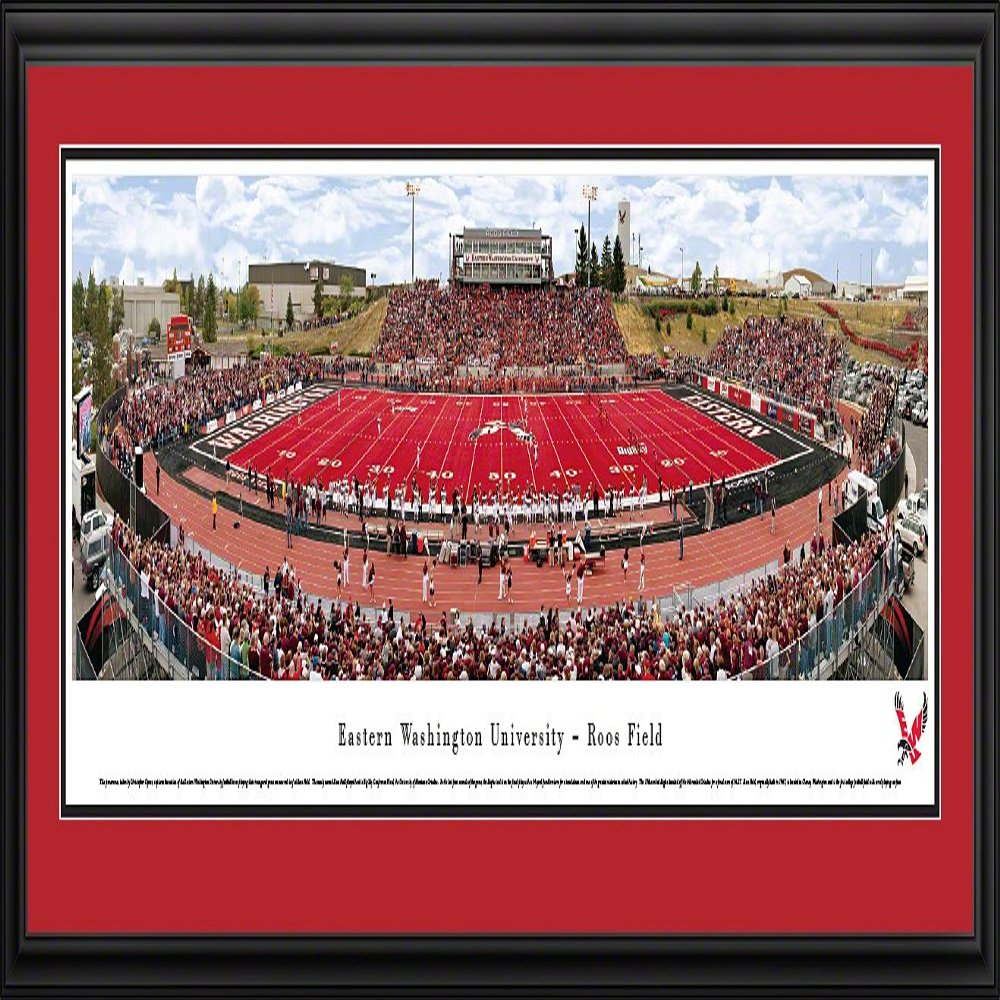 Eastern Washington Football - 44x18-inch Panoramic Deluxe Framed Picture with Mat