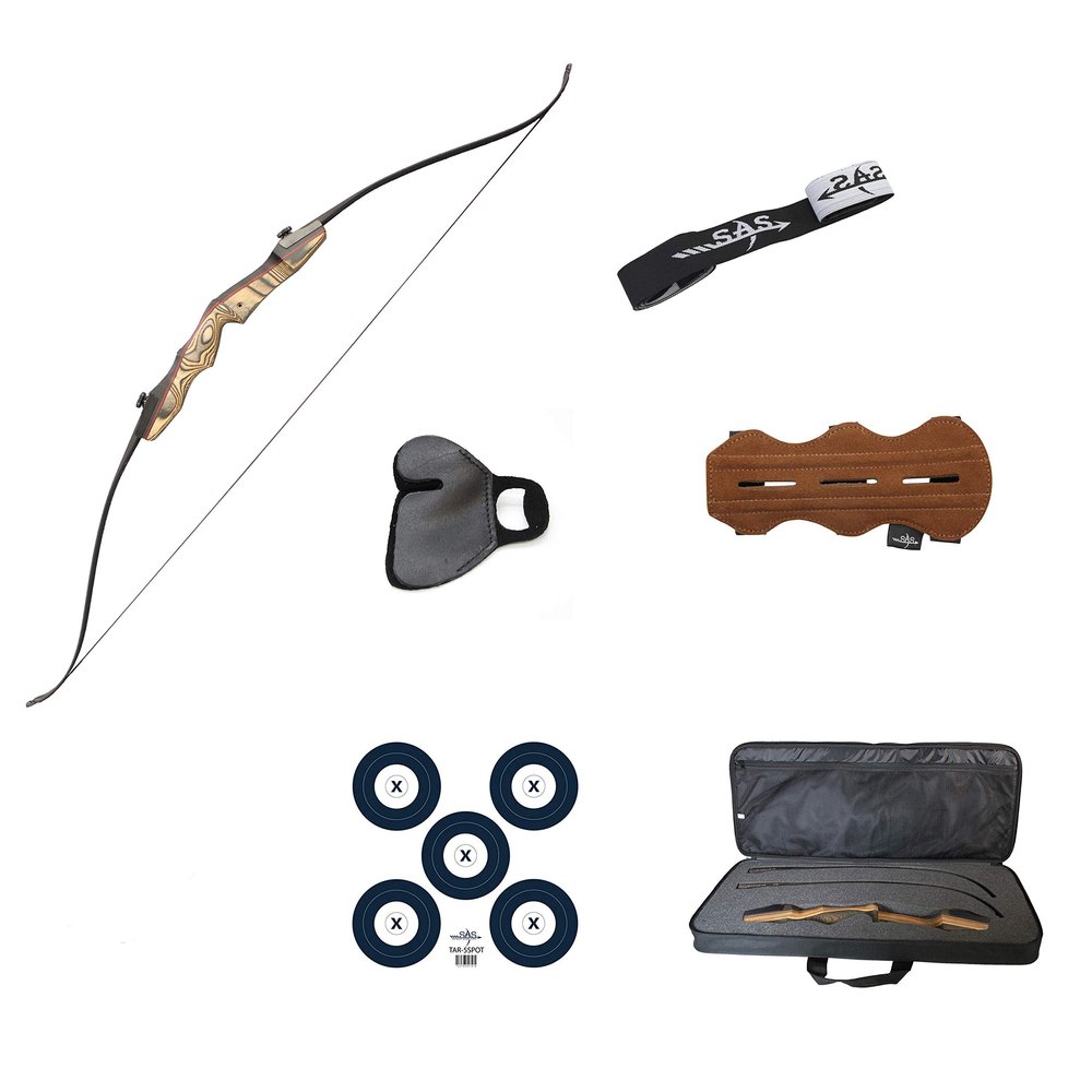 Southland Archery Supply Premier Take Down Recurve Bow with Stringer (Bow Package, Right Hand - Draw with Right Hand, 40, Pounds)