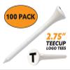 Clip Wipes Golf Tees  2  (100/Pack)  Custom TEECUP Imprint - Personalized Monogram Initial Letters (A-Z) (WHT-BLK-T) view 2