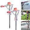 2 Packs Auto Spring Fishing Rod Holder Heavy Duty Stainless Steel Rod Stand 360 Degree Adjustable Fishing Rod Rack Stand view 1