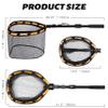 PLUSINNO Fishing Net Fish Floating Landing Net, Kayak Nets with Fixed Foldable Telescopic Pole Handle,Bass Trout Fishing Nets with Nylon Mesh for Pond Lake River,Fishing Gear Gifts for Men Orange 1.0M view 4