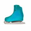 Kami-So Metallic Figure Skating Boot Covers | Ice Skate Protection Against Scratches, Scuffs, and Dirt | Durable Hockey Skates Shoe Cover | Ice Skating Accessories | Azure - Child Size view 1