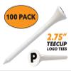 Clip Wipes Golf Tees  2  (100/Pack)  Custom TEECUP Imprint - Personalized Monogram Initial Letters (A-Z) (WHT-BLK-P) view 2