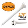 Clip Wipes Golf Tees  2  (100/Pack)  Custom TEECUP Imprint - Personalized Monogram Initial Letters (A-Z) (WHT-BLK-I) view 2