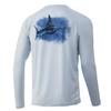 HUK Men's KC Pursuit Long Sleeve Sun Protecting Fishing Shirt, Midnight Magic-Plein Air, XX-Large view 1