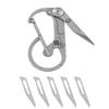 RovyVon U4 G2 Titanium Carabiner with Folding Utility Knife, EDC Palm Sized Keychain,B Shape Improved Spring Gate,Lightweight with Reliable Stainless Body,Rotatable Blade,Gift for Home/Office/Camping view 1