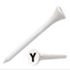 Clip Wipes Golf Tees  2  (100/Pack)  Custom TEECUP Imprint - Personalized Monogram Initial Letters (A-Z) (WHT-BLK-Y) view 1