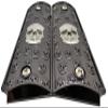 Black and Nickel 1911 Grips with Ambi Cut . Scales Design, Fits Commander and Government and Clones Models view 2