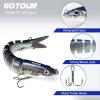 GOTOUR Fishing Lures for Freshwater or Saltwater, Easy to Use for Family Fishing Beginner and Pros, Most Lifelike Jointed Swimbait for Almost All FishesSlow Sinking Bass Pike Panfish Walleye Lures view 3