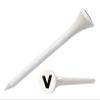 Clip Wipes Golf Tees  2  (100/Pack)  Custom TEECUP Imprint - Personalized Monogram Initial Letters (A-Z) (WHT-BLK-V) view 1