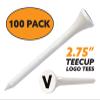 Clip Wipes Golf Tees  2  (100/Pack)  Custom TEECUP Imprint - Personalized Monogram Initial Letters (A-Z) (WHT-BLK-V) view 2