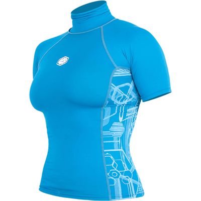 Alder Cruz Junior Short Sleeve Rashguard - Light Blue WABCRG-LB 14Y