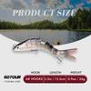 GOTOUR Fishing Lures for Freshwater or Saltwater, Easy to Use for Family Fishing Beginner and Pros, Most Lifelike Jointed Swimbait for Almost All FishesSlow Sinking Bass Pike Panfish Walleye Lures view 2