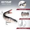 GOTOUR Fishing Lures for Freshwater or Saltwater, Easy to Use for Family Fishing Beginner and Pros, Most Lifelike Jointed Swimbait for Almost All FishesSlow Sinking Bass Pike Panfish Walleye Lures view 3