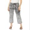 KENDALL + KYLIE Women's Cargo Pant - Amazon Exclusive, Gray Tie Dye Wash, Large view 1