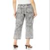 KENDALL + KYLIE Women's Cargo Pant - Amazon Exclusive, Gray Tie Dye Wash, Large view 2