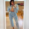 KENDALL + KYLIE Women's Cargo Pant - Amazon Exclusive, Gray Tie Dye Wash, Large view 4