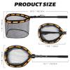 PLUSINNO Fishing Net Fish Floating Landing Net, Kayak Nets with Fixed Foldable Telescopic Pole Handle,Bass Trout Fishing Nets with Nylon Mesh for Pond Lake River,Fishing Gear Gifts for Men Orange 0.8M view 4