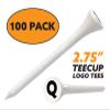 Clip Wipes Golf Tees  2  (100/Pack)  Custom TEECUP Imprint - Personalized Monogram Initial Letters (A-Z) (WHT-BLK-Q) view 2