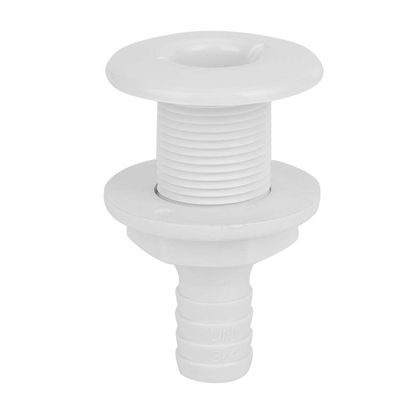 SolUptanisu Thru Hull Fitting Compatible with Boats, 3/4 inch Plastic Marine Thru Hull Fittings Through Hull Connection Boat Drain Outlet Plug Compatible with Hose White